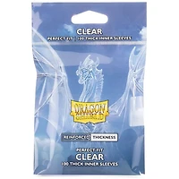 (Dragon Shield) Perfect Fit Clear - 100 Thick Inner Sleeves - 63mm x 88mm