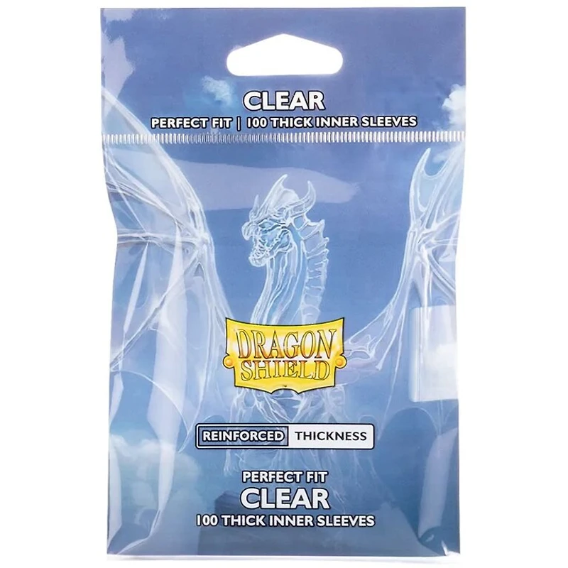 (Dragon Shield) Perfect Fit Clear - 100 Thick Inner Sleeves - 63mm x 88mm