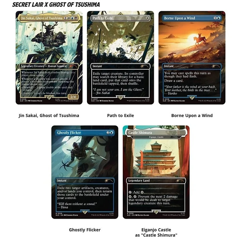 MTG Secret Lair - Playstation - Ghosts of Tsushima - Shadow Samurai (E