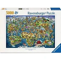Ravensburger Illustrated World Map - 5000 pièces