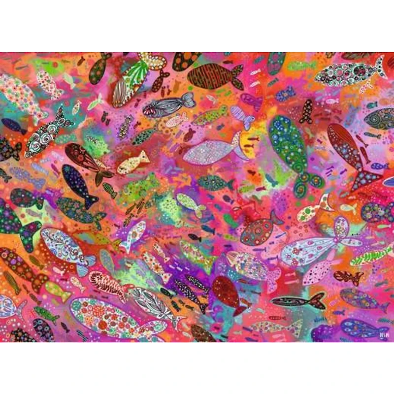 Ravensburger Poissons en fushia - 500 pièces