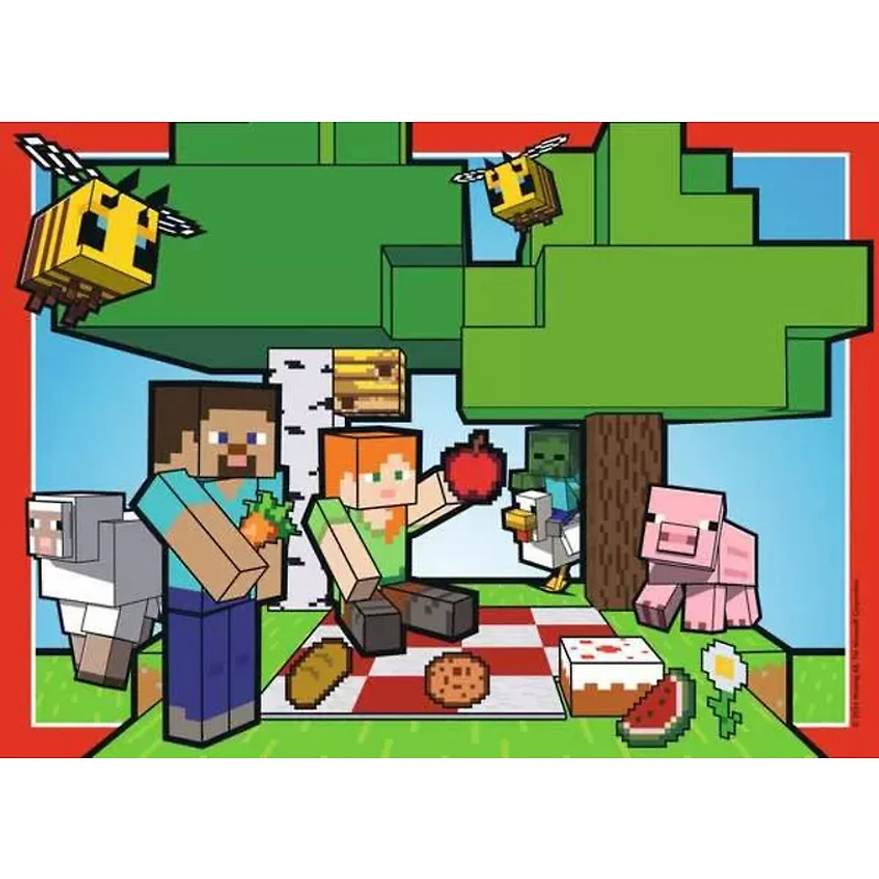 Ravensburger Minecraft - Royaumes et aventures - 4x100 pièces