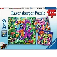 Ravensburger Bébés dragons de jardin - 3x49 pièces