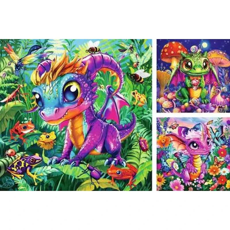 Ravensburger Bébés dragons de jardin - 3x49 pièces