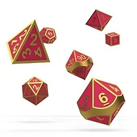 (OD) 7 Dice Set - Metal Golden Princess