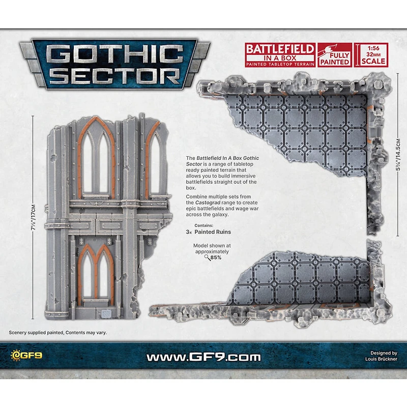 Galeforce Nine Battlefield in a Box - Gothic Sector - Castograd - Hab Block Large Ruins
