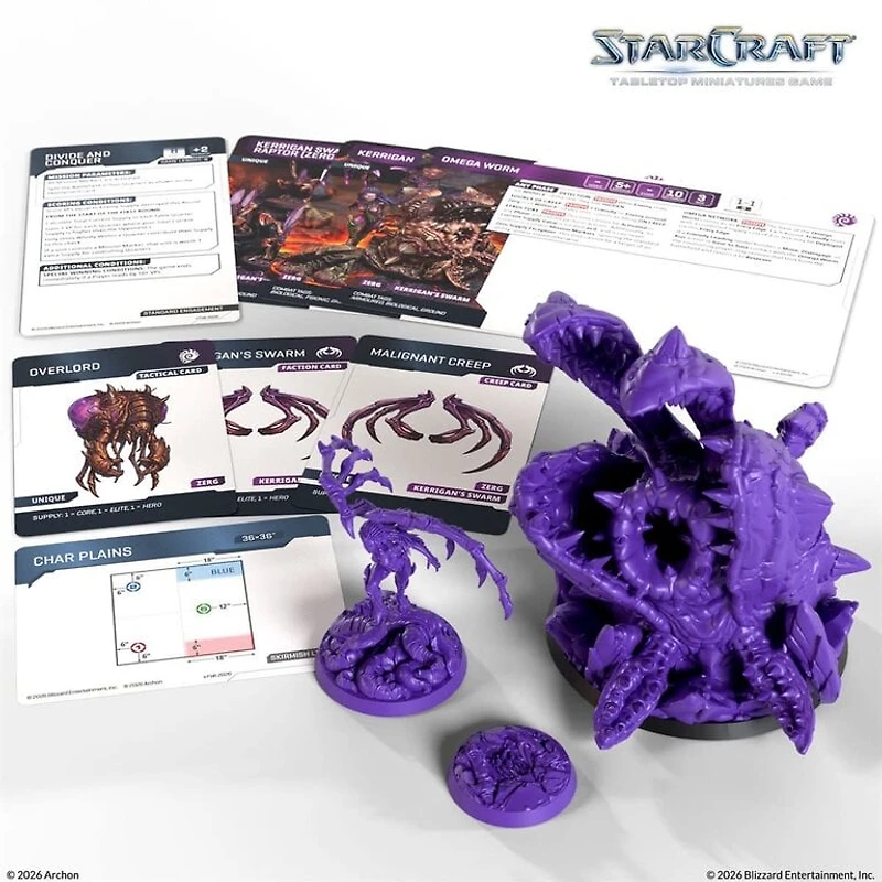Starcraft - The Miniatures Game - Zerg - Kerrigan & Omega Worm (Englis