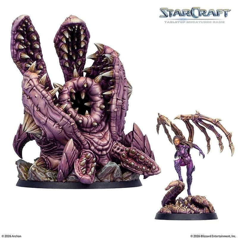Starcraft - The Miniatures Game - Zerg - Kerrigan & Omega Worm (Englis