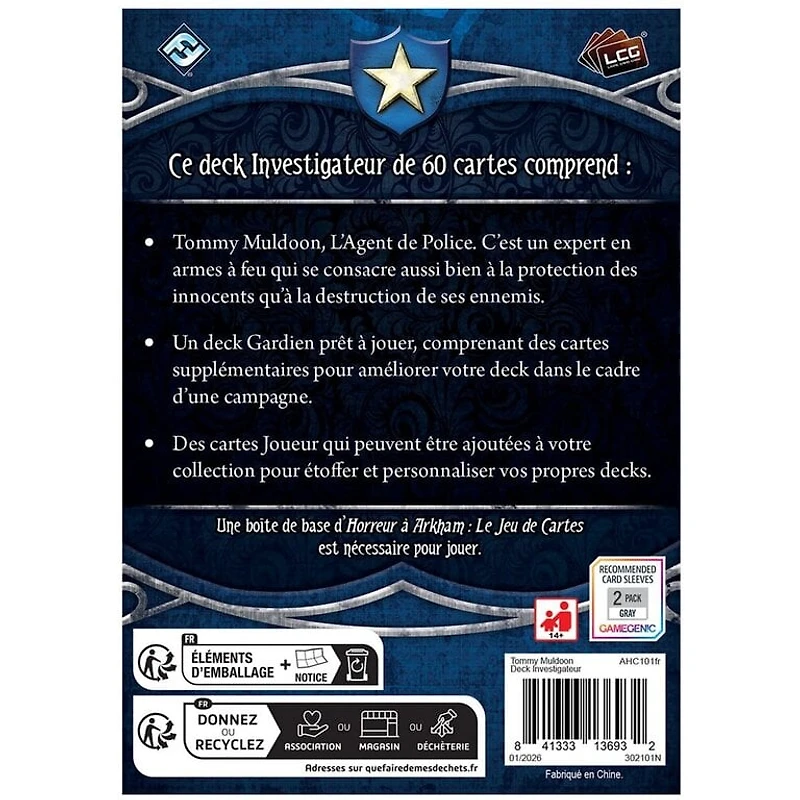 Horreur à Arkham JCE - Tommy Muldon - Paquet investigateur (Français)