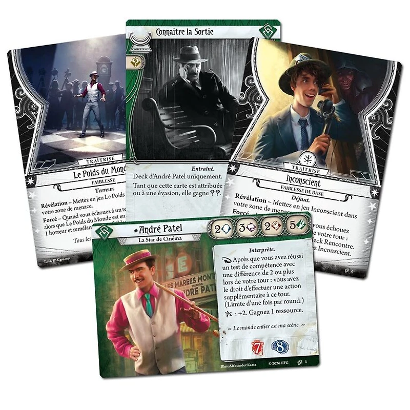 Horreur à Arkham JCE - Andre Patel - Paquet investigateur (Français)