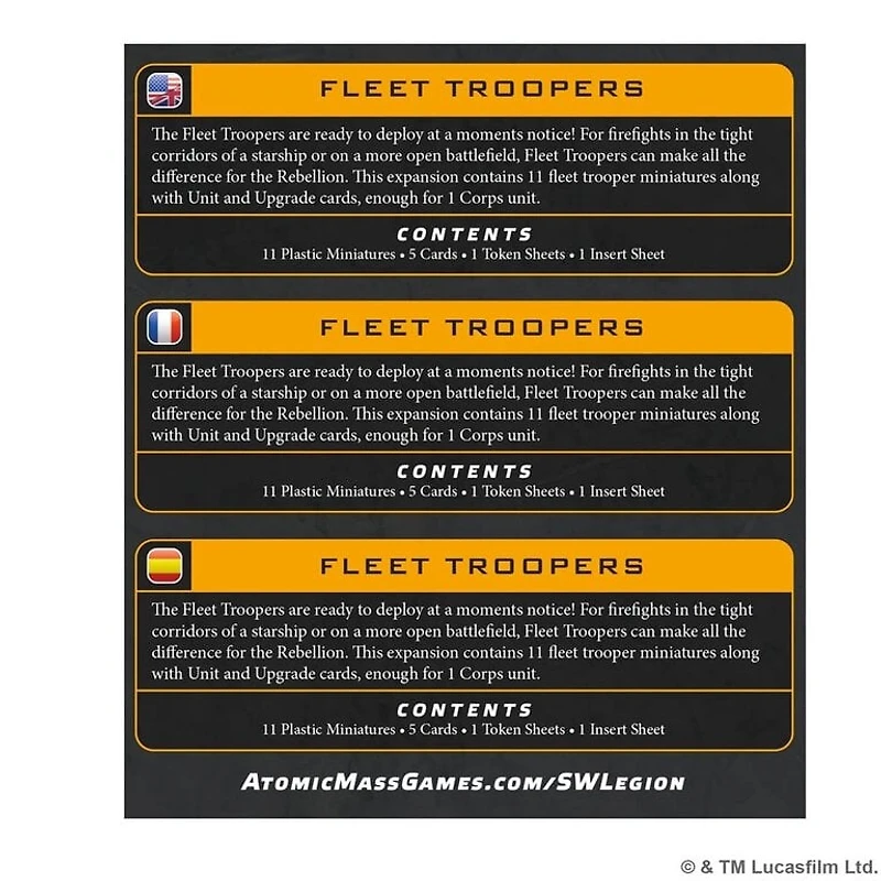 Star Wars Legion - Fleet Troopers (Multilingual)