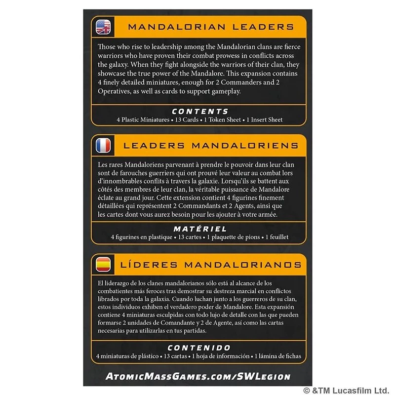 Star Wars Legion - Mandalorian Leaders (Multilingue)