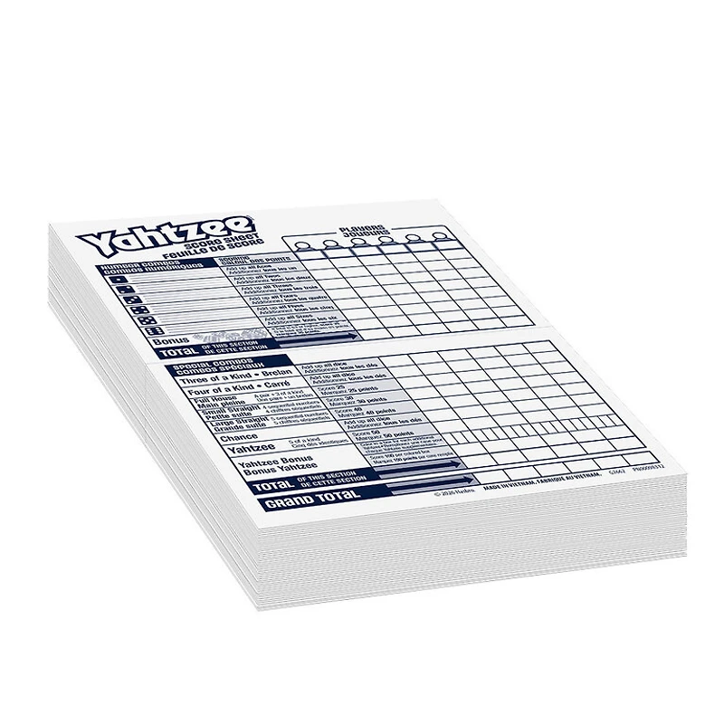 Yahtzee - Feuilles de score (Multilingue)