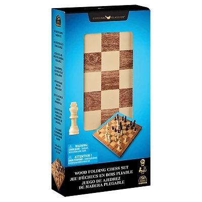 Jeu d'échecs en bois pliable (Multilingual)