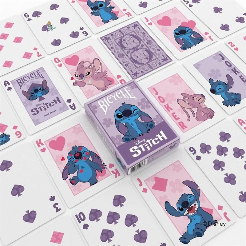 Cartes à jouer - Bicycle - Disney - Stitch - Purple