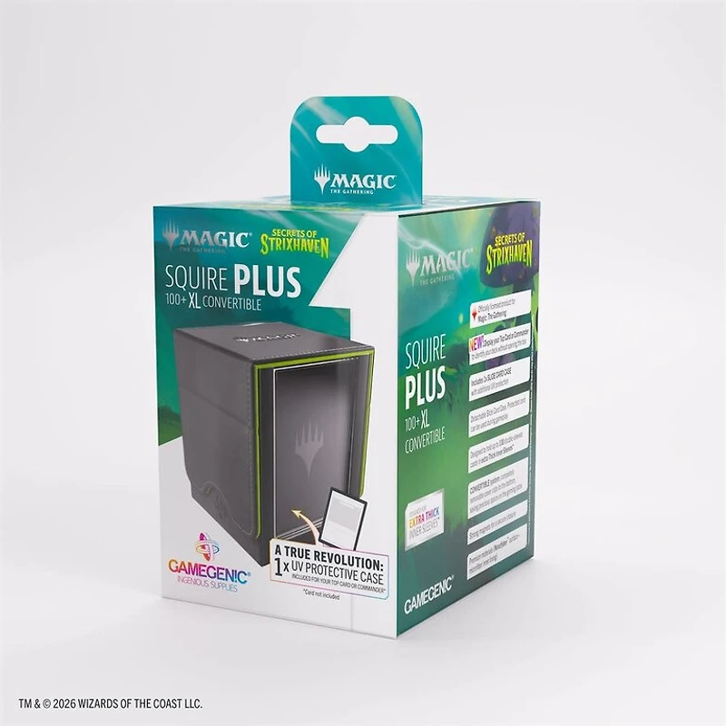 (Gamegenic) Squire Plus XL 100ct - Strixhaven - Black/Green