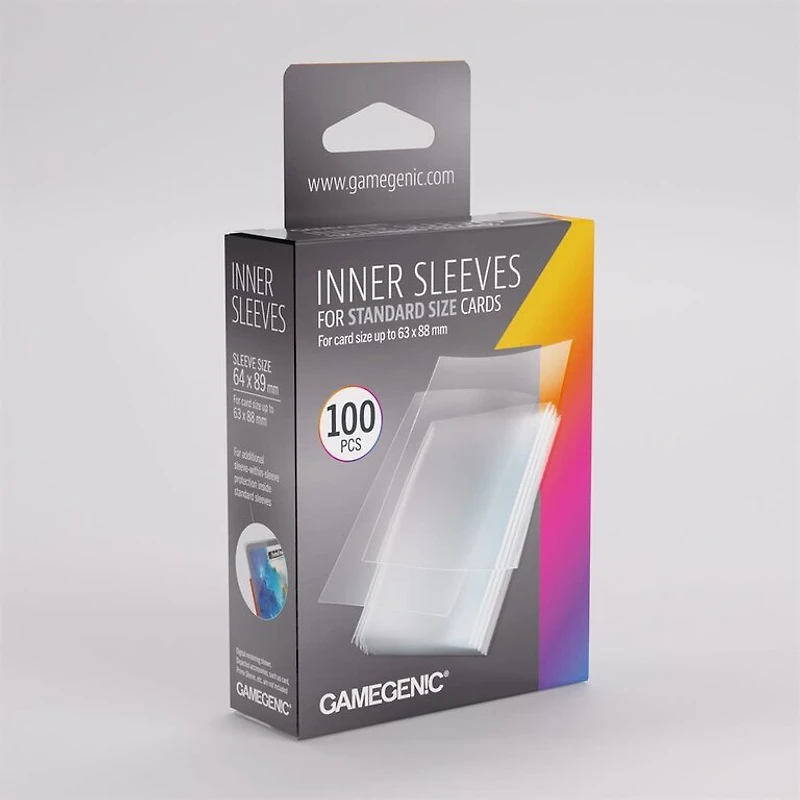 (Gamegenic) Inner Sleeves - 100 Unités - 64mm x 89mm