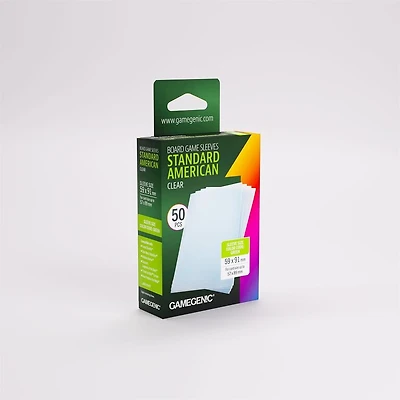 (Gamegenic) Prime Standard American-Sized Sleeves - 50 Unités - 59mm x 91mm