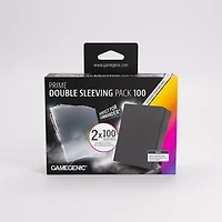 (Gamegenic) Prime Value Double Sleeving Pack Standard : Clear/Black - 2x100 Unités - 66mm x 91mm