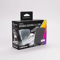(Gamegenic) Prime Value Double Sleeving Pack Standard : Clear/Black - 2x100 Unités - 66mm x 91mm