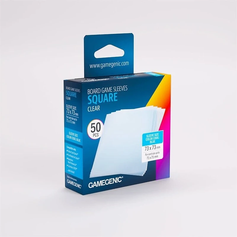 (Gamegenic) Prime Square-Sized Sleeves - 50 Unités - 73mm x 73mm