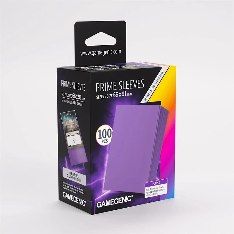 (Gamegenic) Prime Sleeves - Purple - 100 Unités - 66mm x 91mm