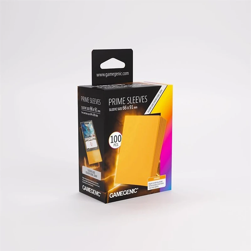 (Gamegenic) Prime Sleeves - Orange - 100 Unités - 66mm x 91mm