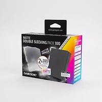 (Gamegenic) Matte Value Double Sleeving Pack Standard - Clear/Black - 2x100 Unités - 66mm x 91mm
