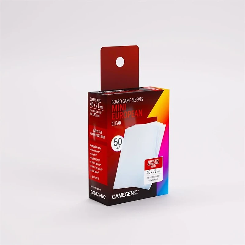 (Gamegenic) Prime Mini European-Sized Sleeves - 50 Unités - 46mm x 71mm