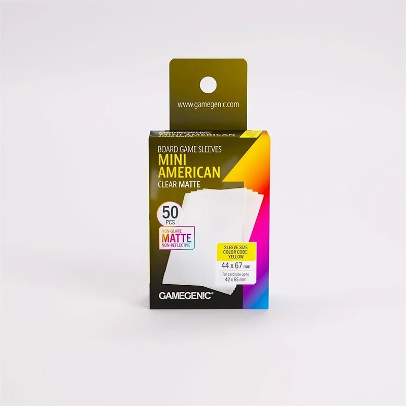 (Gamegenic) Matte Mini American-Sized Sleeves - 50 Unités - 44mm x 67mm
