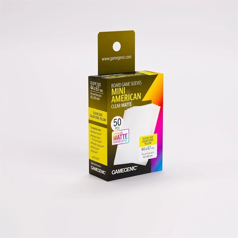 (Gamegenic) Matte Mini American-Sized Sleeves - 50 Unités - 44mm x 67mm