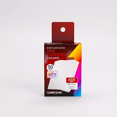 (Gamegenic) Matte Mini European-Sized Sleeves - 50 Unités - 46mm x 71mm