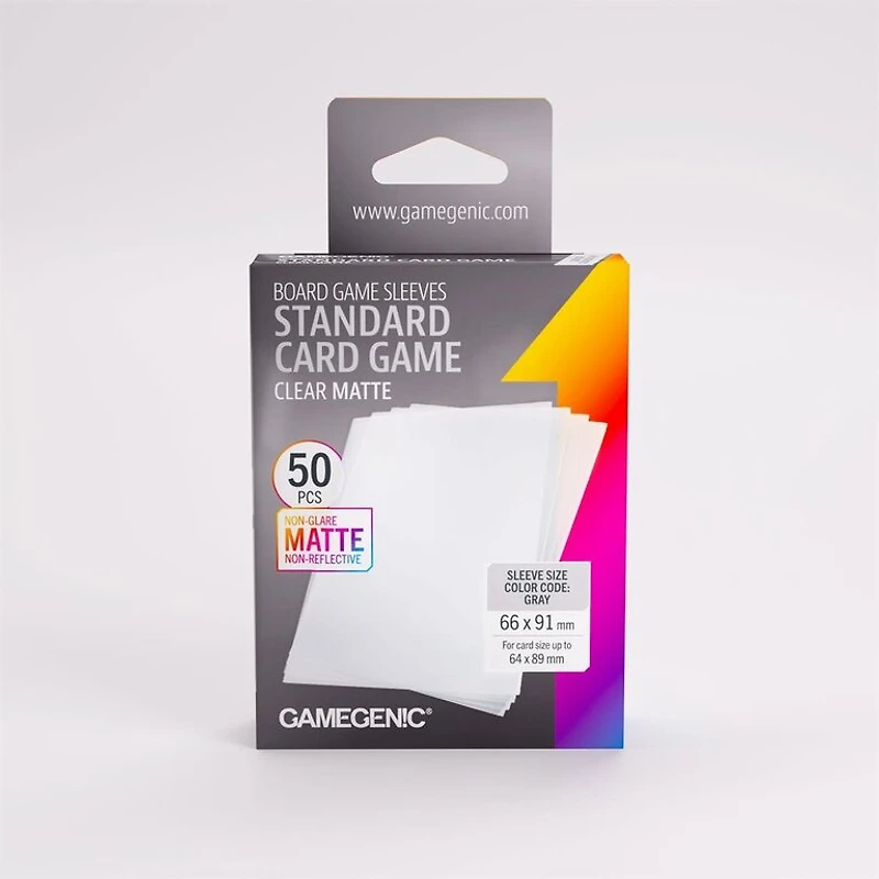 (Gamegenic) Matte Standard Sleeves - 50 Unités - 66mm x 91mm