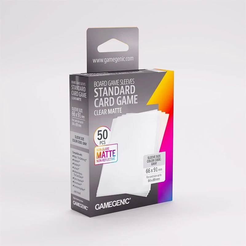 (Gamegenic) Matte Standard Sleeves - 50 Unités - 66mm x 91mm