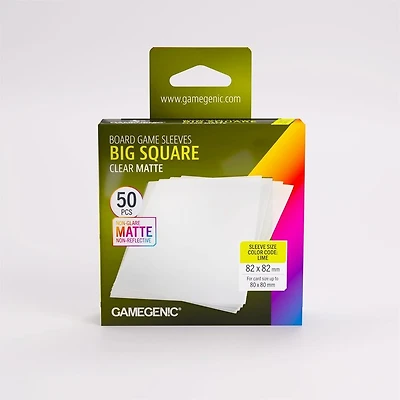(Gamegenic) Matte Big Square-Sized Sleeves - 50 Unités - 82mm x 82mm