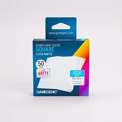 (Gamegenic) Matte Square-Sized Sleeves - 50 Unités - 73mm x 73mm