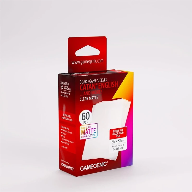 (Gamegenic) Matte Catan English Sleeves - 60 Unités - 56mm x 82mm
