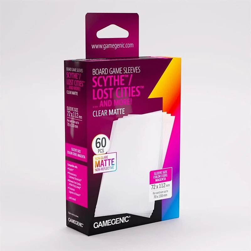 (Gamegenic) Matte Scythe / Lost Cities Sleeves - 60 Unités - 72mm x 112mm