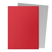 (Dragon Shield) Matte Dual Sleeves - Crimson/Silver - 100 Unités - 63mm x 88mm