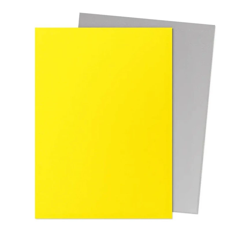 (Dragon Shield) Matte Dual Sleeves - Yellow/Silver - 100 Unités - 63mm x 88mm