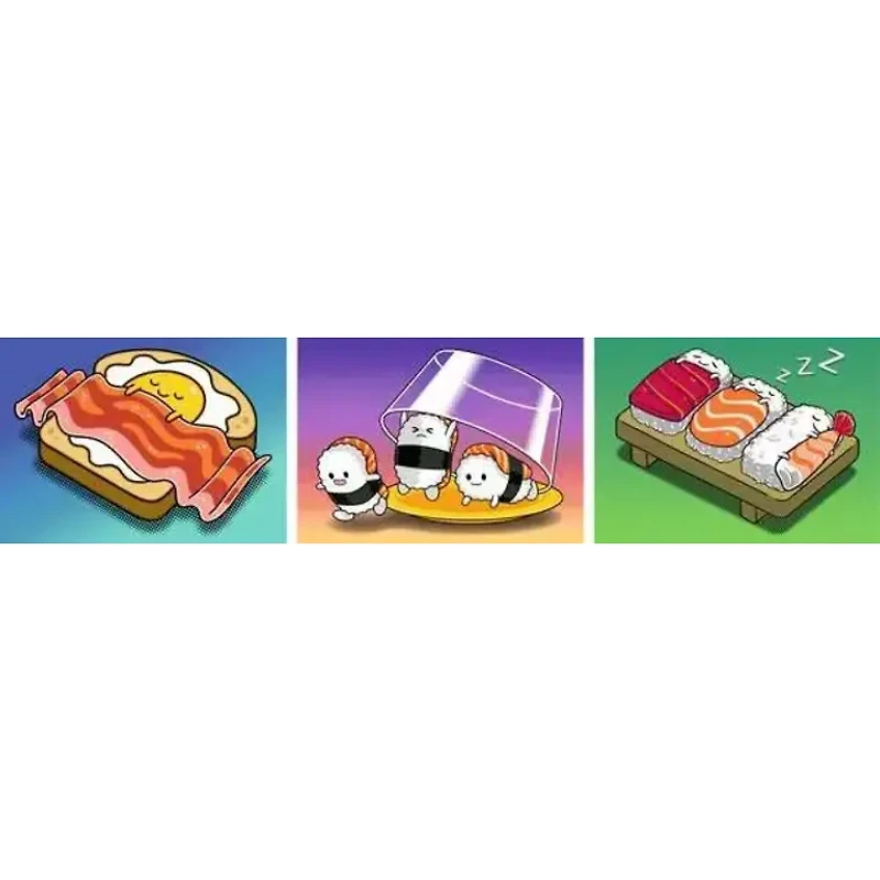 Kawaii Breakfast, Lunch & Dinner - 3x100 pièces