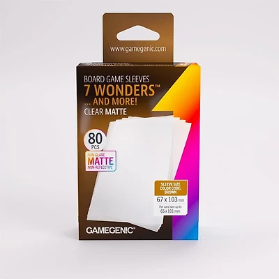 (Gamegenic) Matte 7 Wonders Sleeves - 80 Unités - 67mm x 103mm