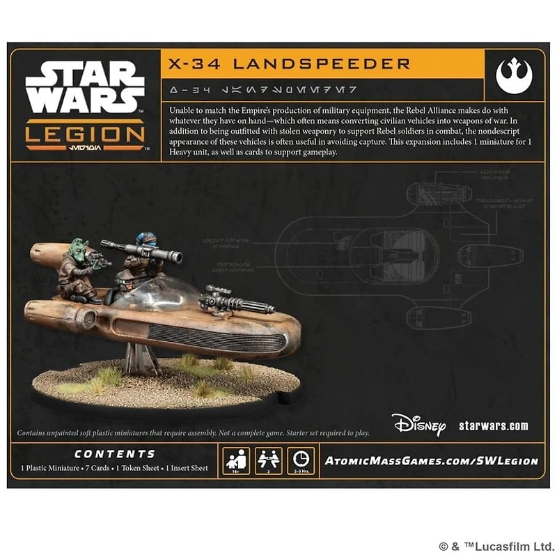 Star Wars Legion - X-34 Landspeeder (Multilingual)