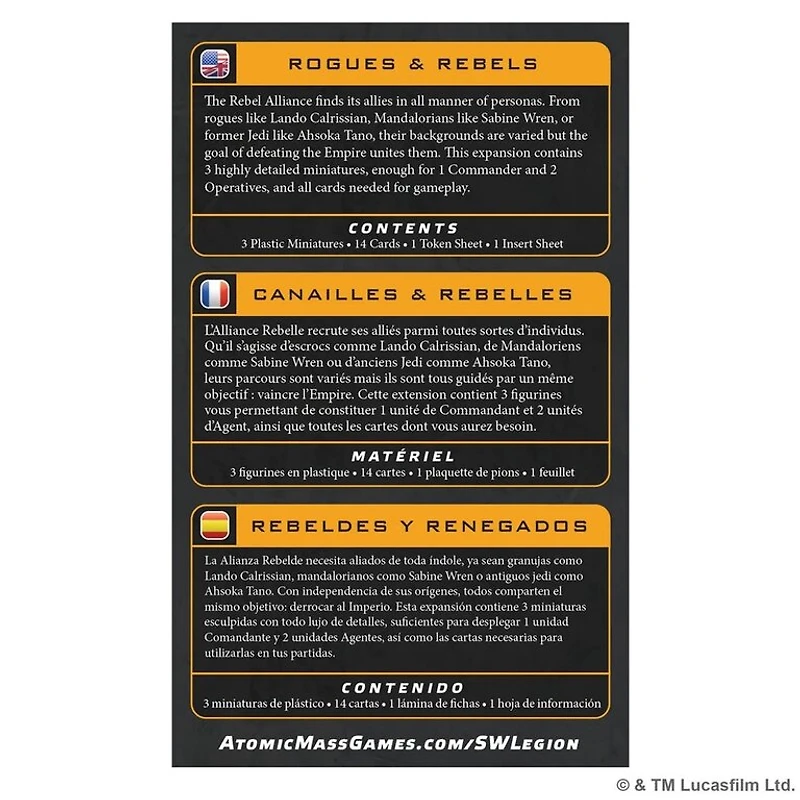 Star Wars Legion - Rogues & Rebels (Multilingual)