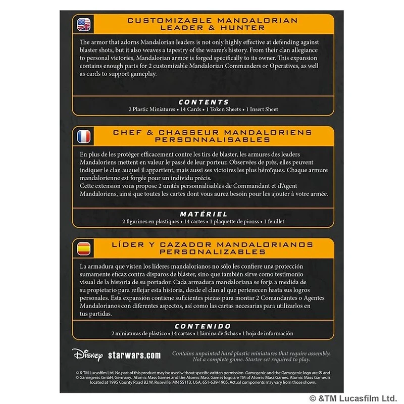 Star Wars Legion - Mandalorian Leader and Hunter (Multilingual)