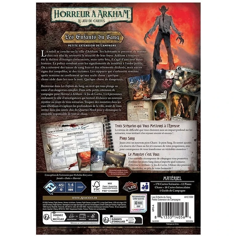 Horreur à Arkham JCE - Les enfants de sang - Extension campagne (French) [PREORDER]