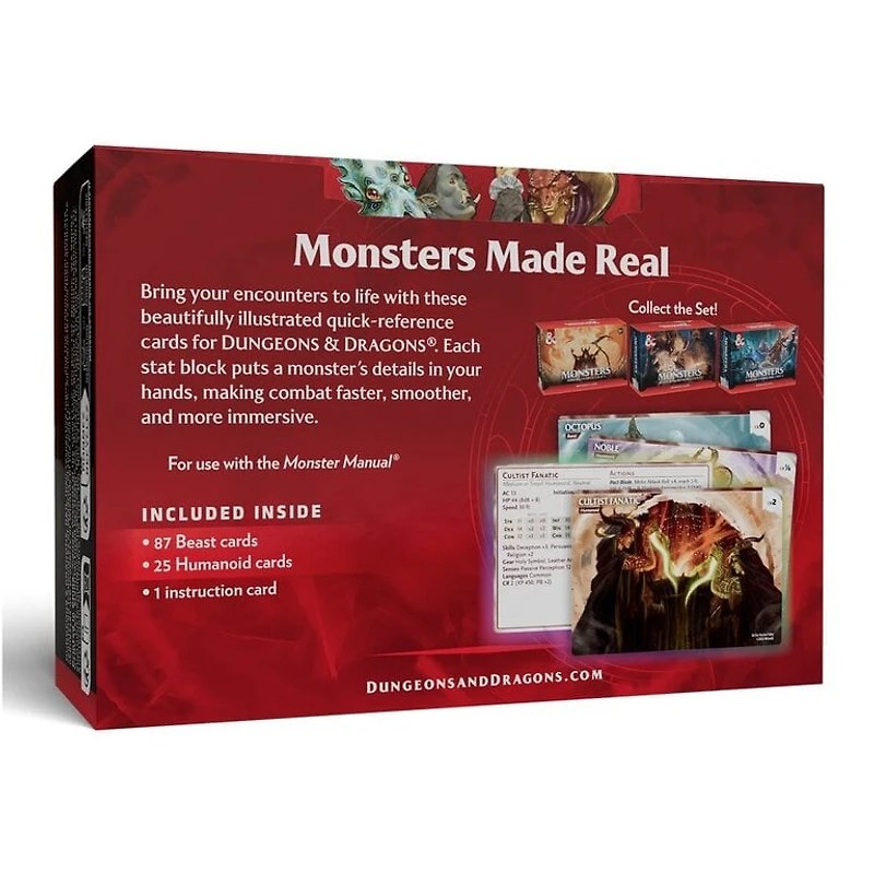 D&D - Reference Cards - Monsters - Animals and NPC's (English)