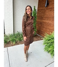 SUEDE SCHIFFER DRESS