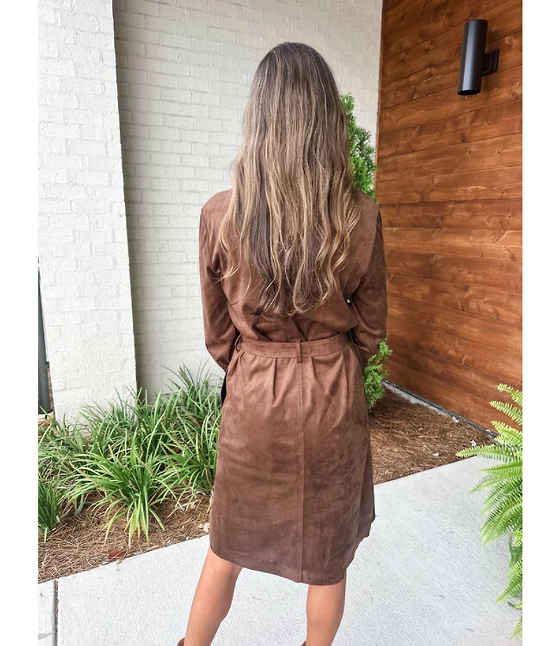 SUEDE SCHIFFER DRESS
