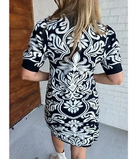 JACQUARD KNIT DRESS